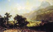 Albert Bierstadt Lake Lucerne, Switzerland USA oil painting artist